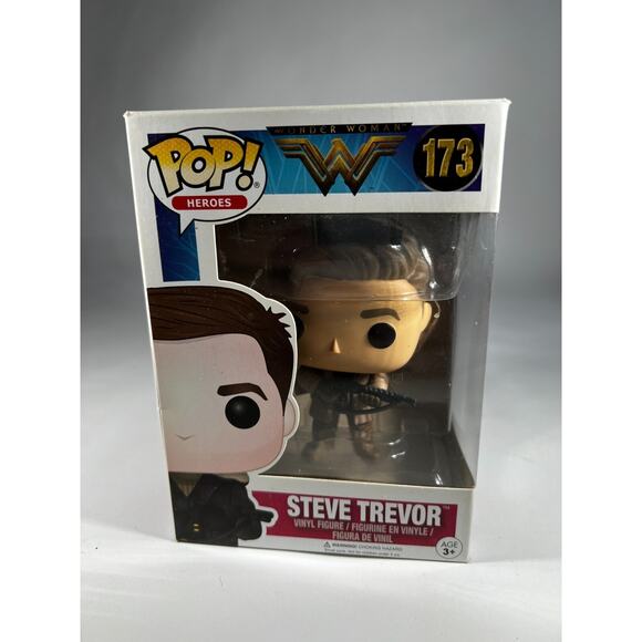 Funko Pop! DC Heroes Wonder Woman #173 Steve Trevor Vinyl Figure Toy In Box - Picture 1 of 8